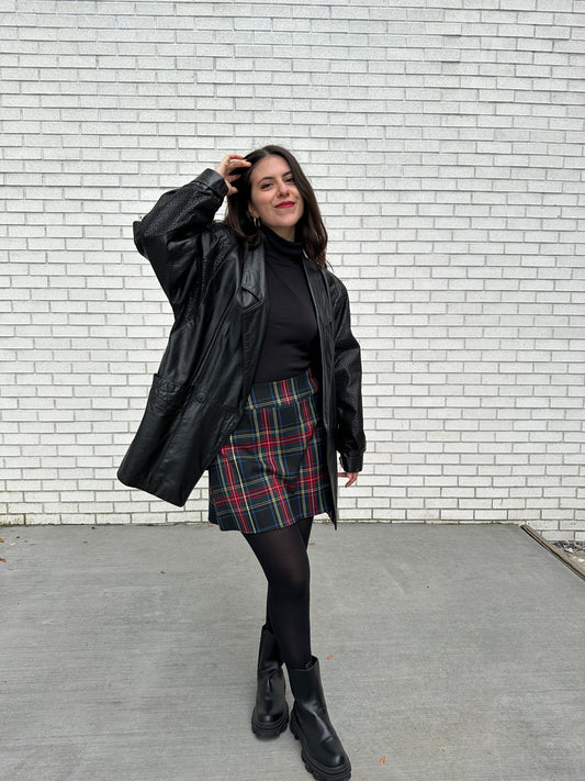 Vintage G-III Black Leather Jacket (Sz M/L)