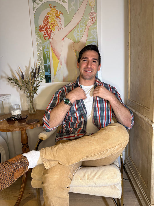 Vintage Geoffrey Beene Plaid Button Down (Size M/L)