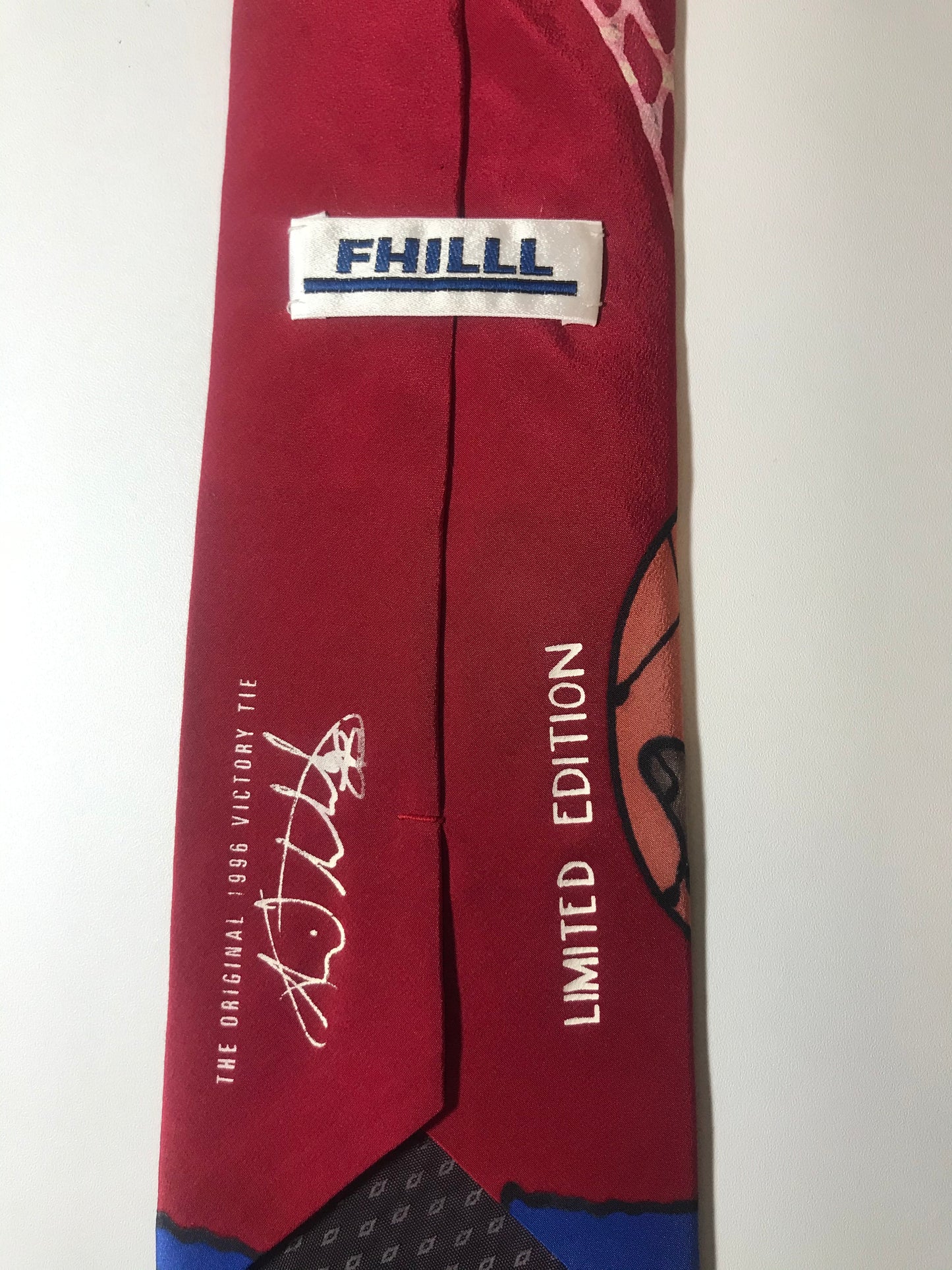 Vintage Chicago Bulls FHILLL Official 1996 NBA Championship Hand-Painted Victory Tie