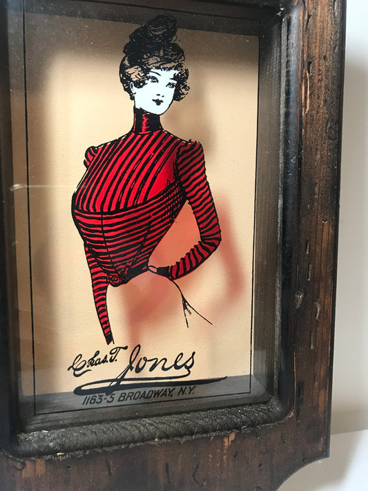 Vintage Fashion Painted Glass Wall Art