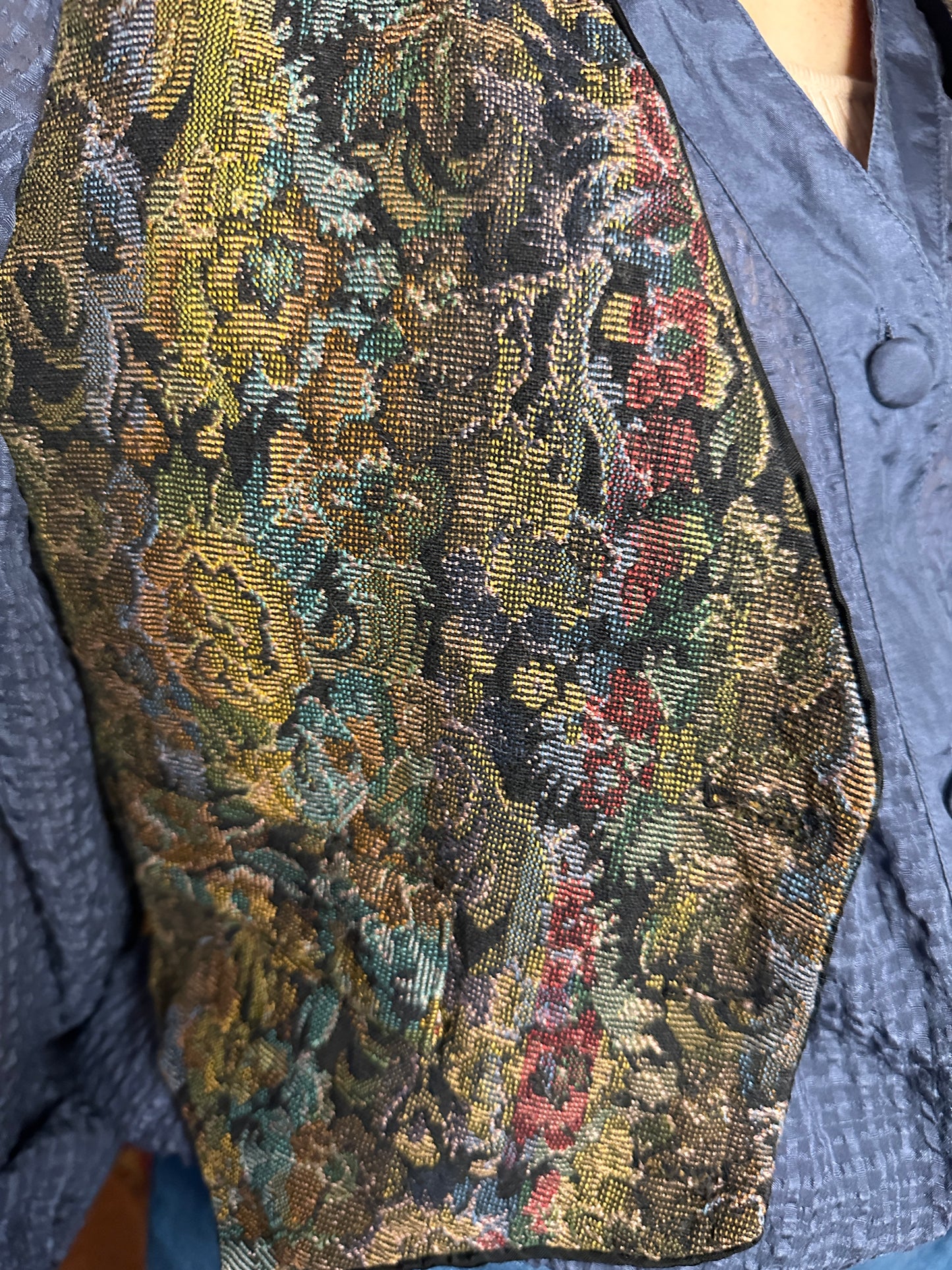 Vintage Honey Collection Floral Tapestry Vest (Sz M)