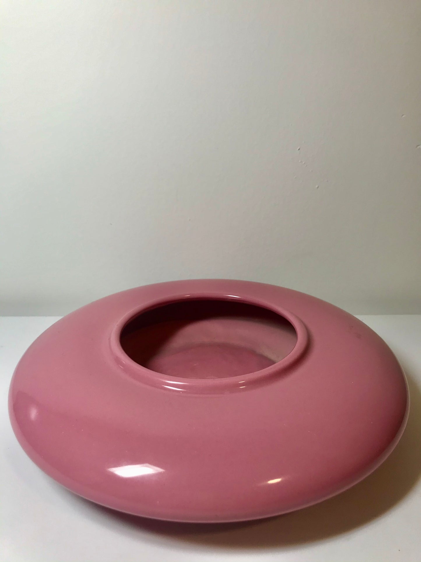 Art Deco Pink Saucer Air Plant or Cactus Vase