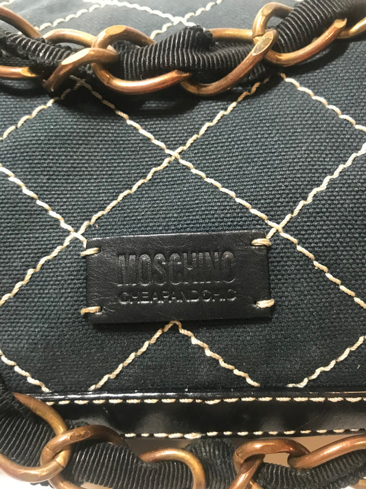 Vintage Moschino Cheap & Chic Quilted Canvas & Leather Bag