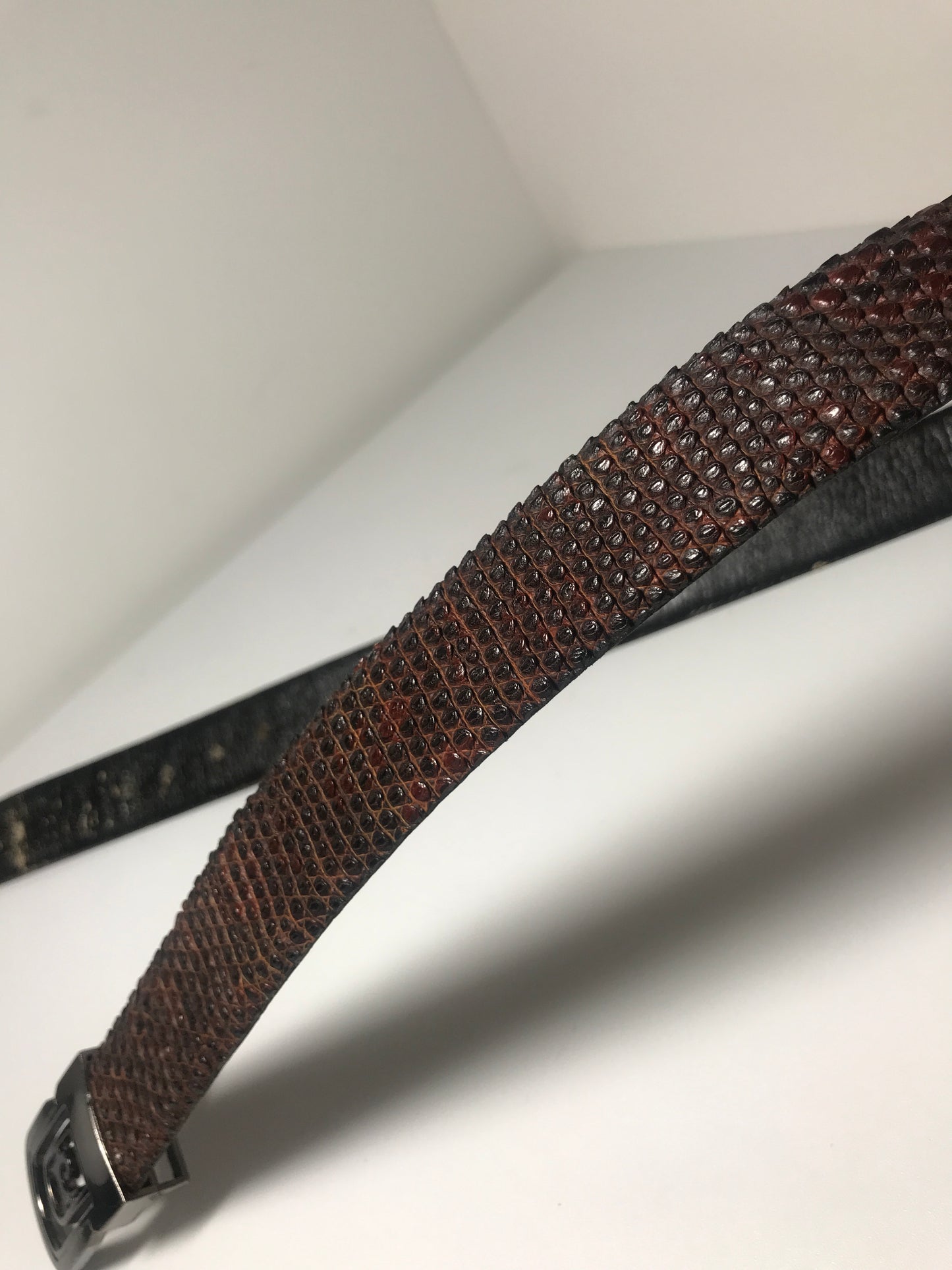 Vintage Pierre Cardin Brown Snakeskin Belt