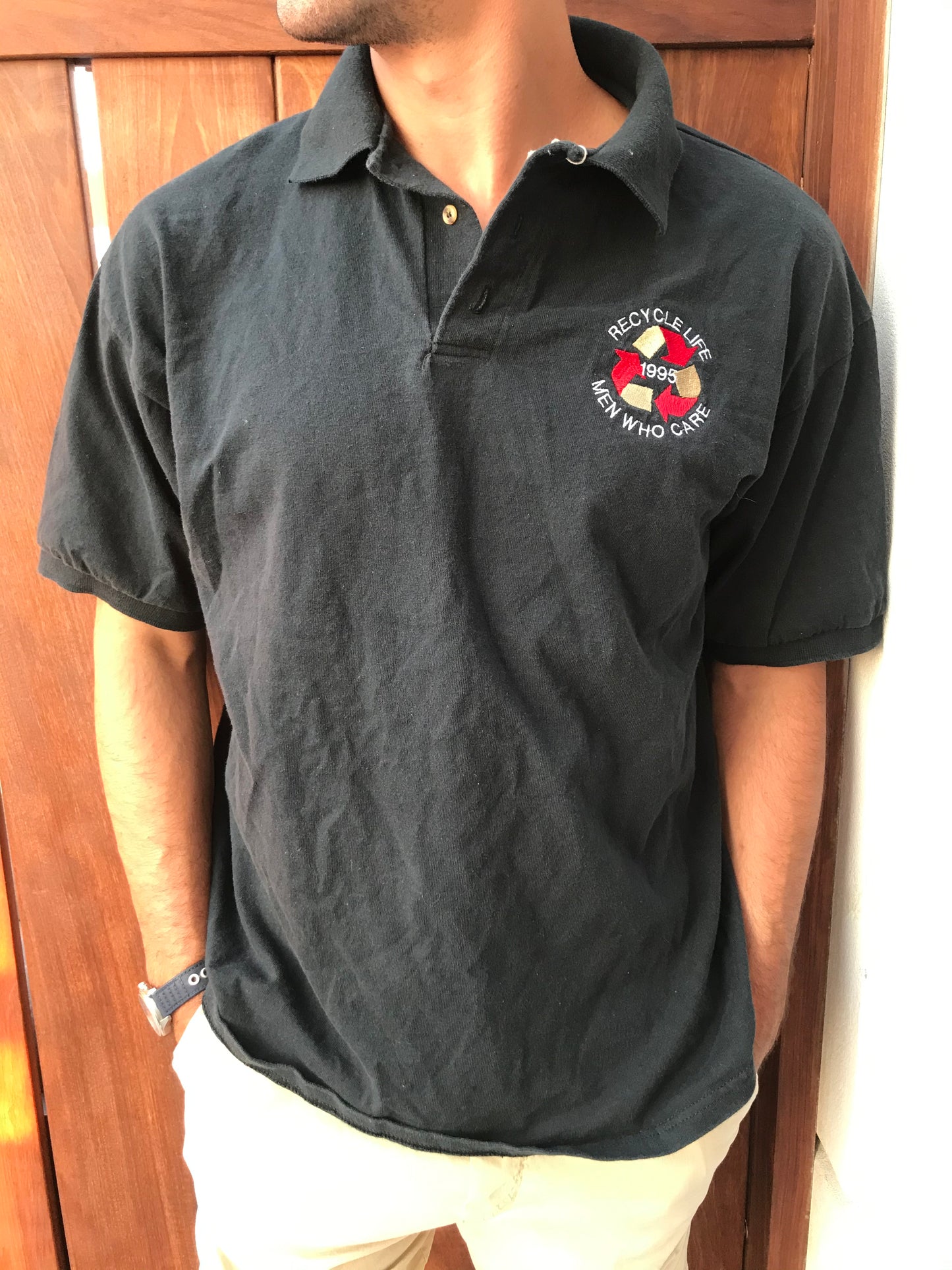 Vintage 1990s "Recycle Life" Polo (Size XL)