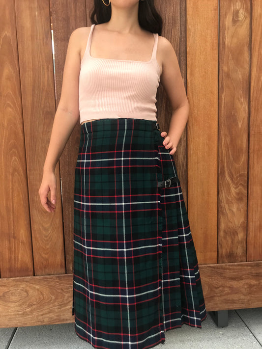 Vintage Strathmore Tartan Plaid Wool Kilt Skirt (Size Medium)