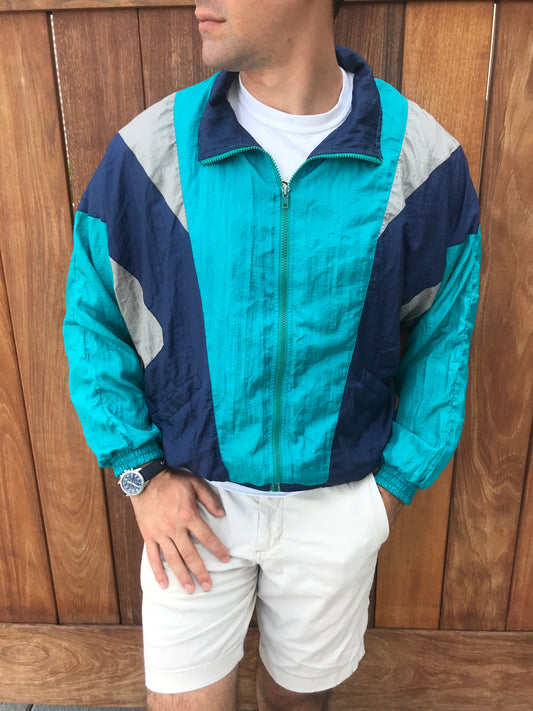 Vintage 1990s Hathaway Color-Block Windbreaker (Size M/L)