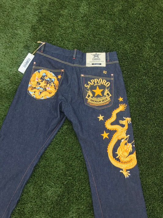 RARE NWT Ciano Farmer x Sapporo Handcrafted Selvedge Denim Jeans (Size 36)