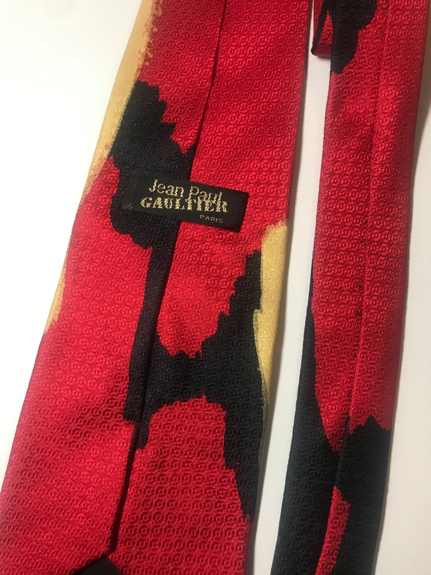 Vintage 1980s 100% Silk Jean Paul Gaultier Cheetah Tie