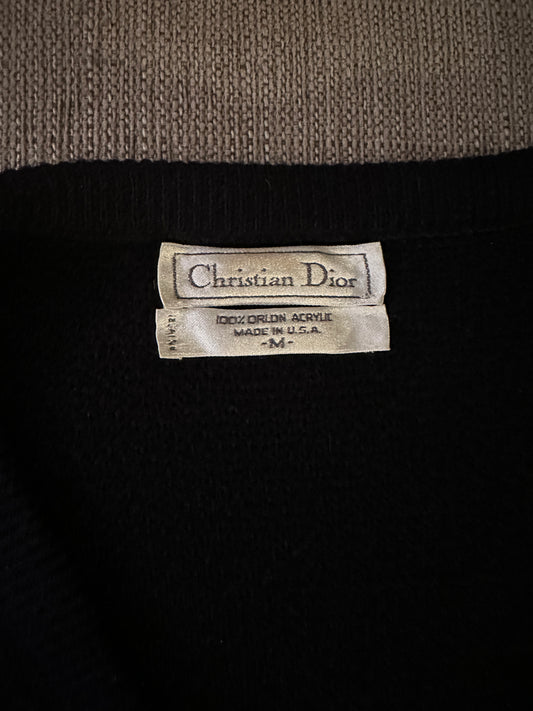 Vintage Christian Dior V-Neck Sweater (Size Med)