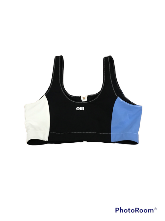 Bandier & Solid & Striped Zip-Front Sports Bra (Sz Medium)