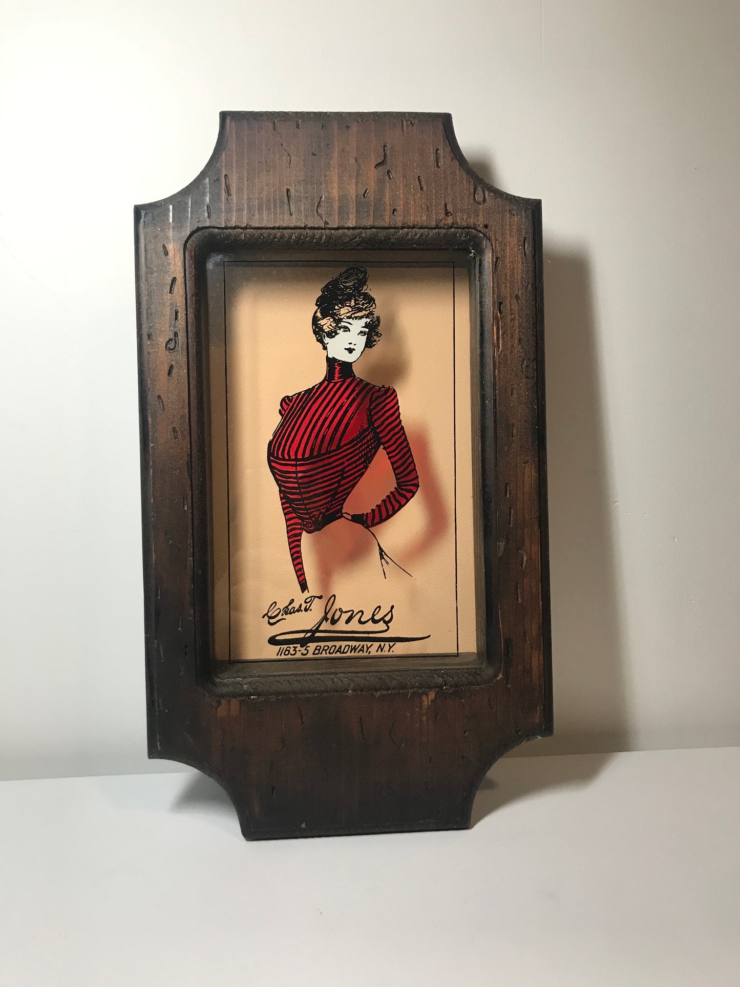 Vintage Fashion Painted Glass Wall Art